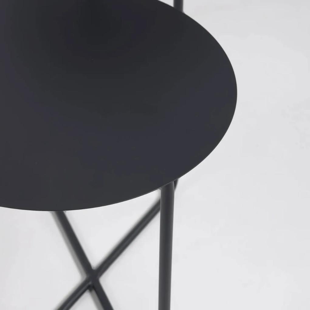 Guľatý stolík vidalita 56,5 x 35 cm čierny MUZZA