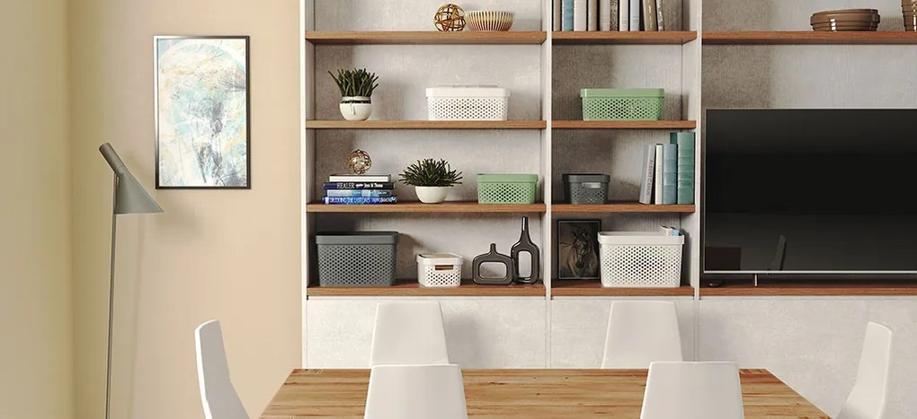 CURVER INFINITY 4,5L Úložný box 26 x 18 x 12 cm, recyklovaný plast, tmavo sivý 04747-G43