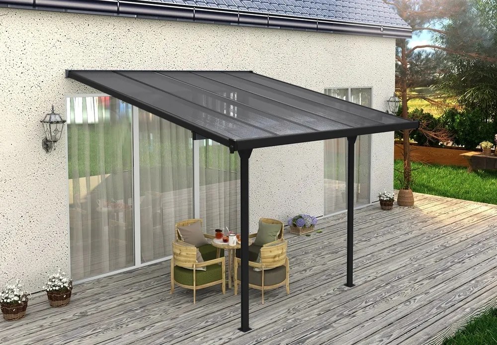 Pergola BRUCE D | sivý polykarbonát