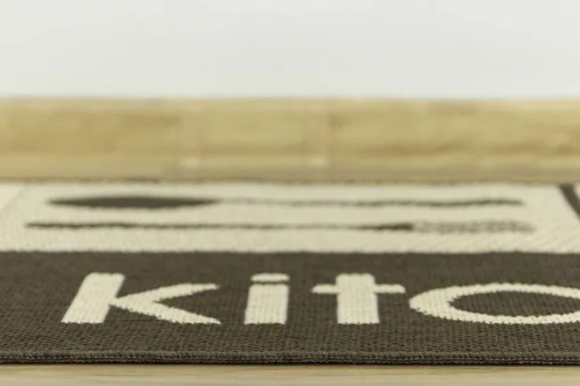 Protišmykový kuchynský koberec/ behúň Flex 19053/19 hnedý