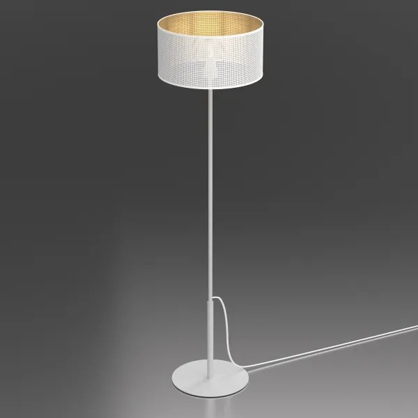Stojacia lampa LOFT SHADE 1xE27/60W/230V biela/zlatá