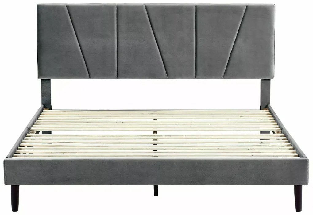 Čalúnená posteľ SAVANA VELVET 120x200 cm sivá