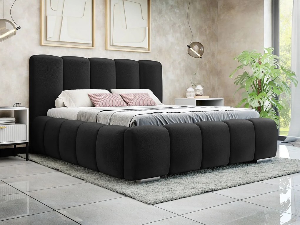 Čalúnená manželská posteľ Lisko, Rozmer postele: 140x200, Farba poťahu: Paros 01