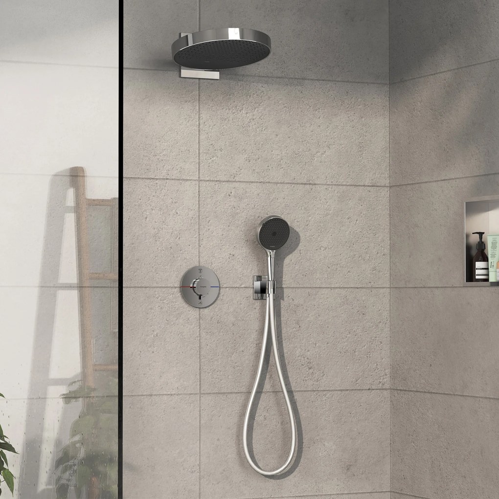 Hansgrohe ShowerSelect Comfort S, termostat pod omietku pre 2 spotrebiče s EN1717, chrómová, HAN-15556000