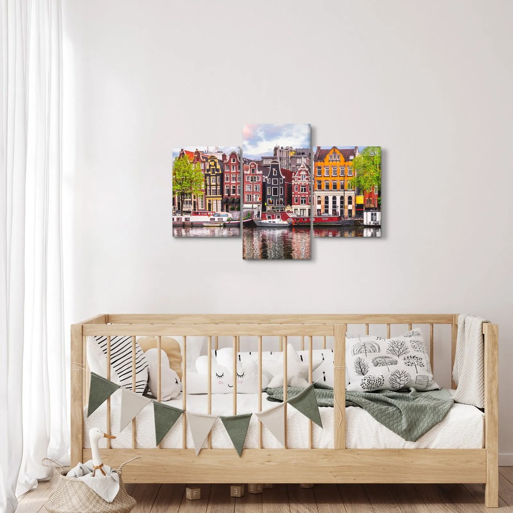 Obraz - Amsterdam, tanečné domy (90x60 cm)