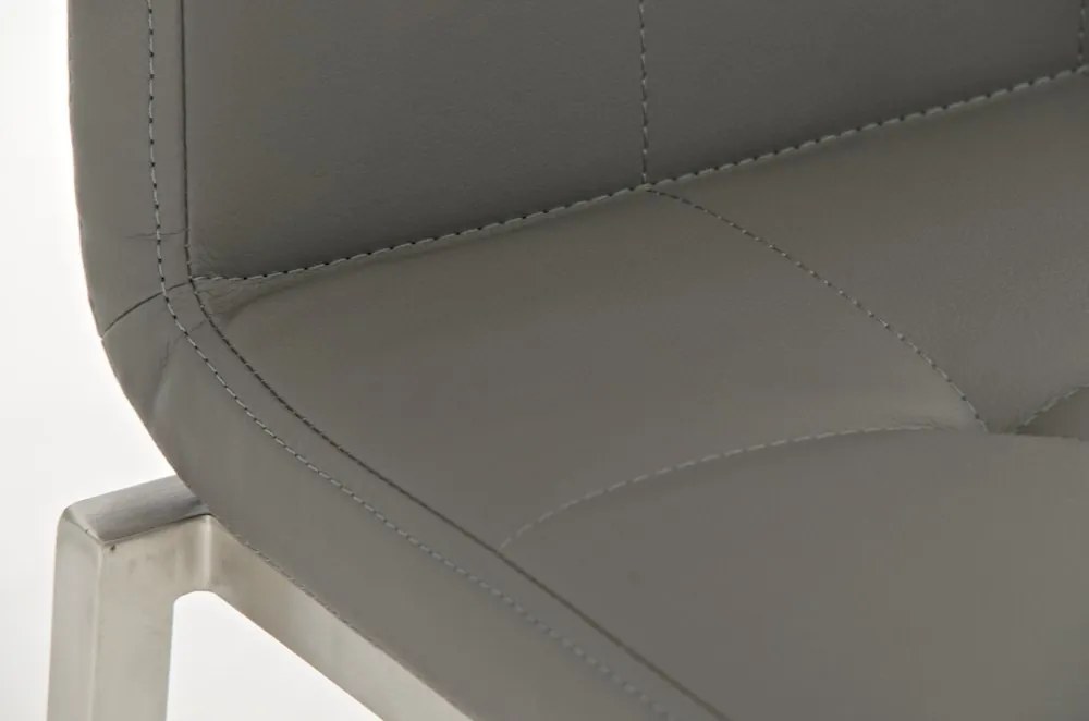 Barová stolička Buckingham - koža, drevené nohy svetlá antik - Hnedá