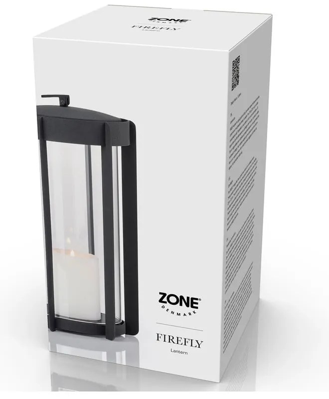Čierny LED lampáš na USB (výška 25 cm) Firefly – Zone