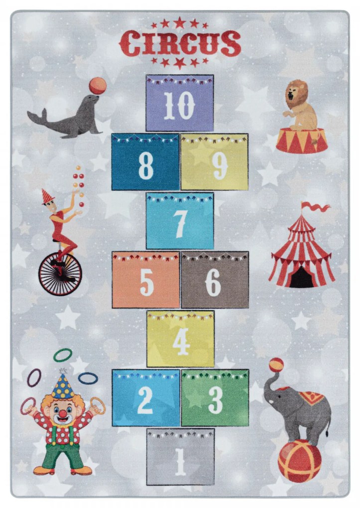 Ayyildiz, Kusový koberec Play 2909 grey, 100x150, viacfarebná, detská izba