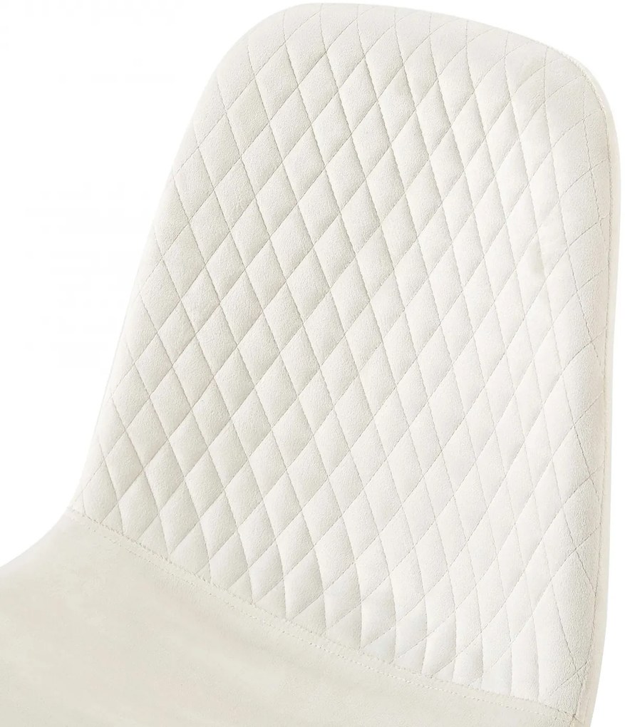 Stolička Giverny zamat - krémovo biela