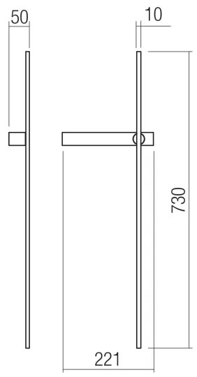Redo 01-4672 - LED nástenné svietidlo TANGENT LED/6W/230V CRI 90 zlatá