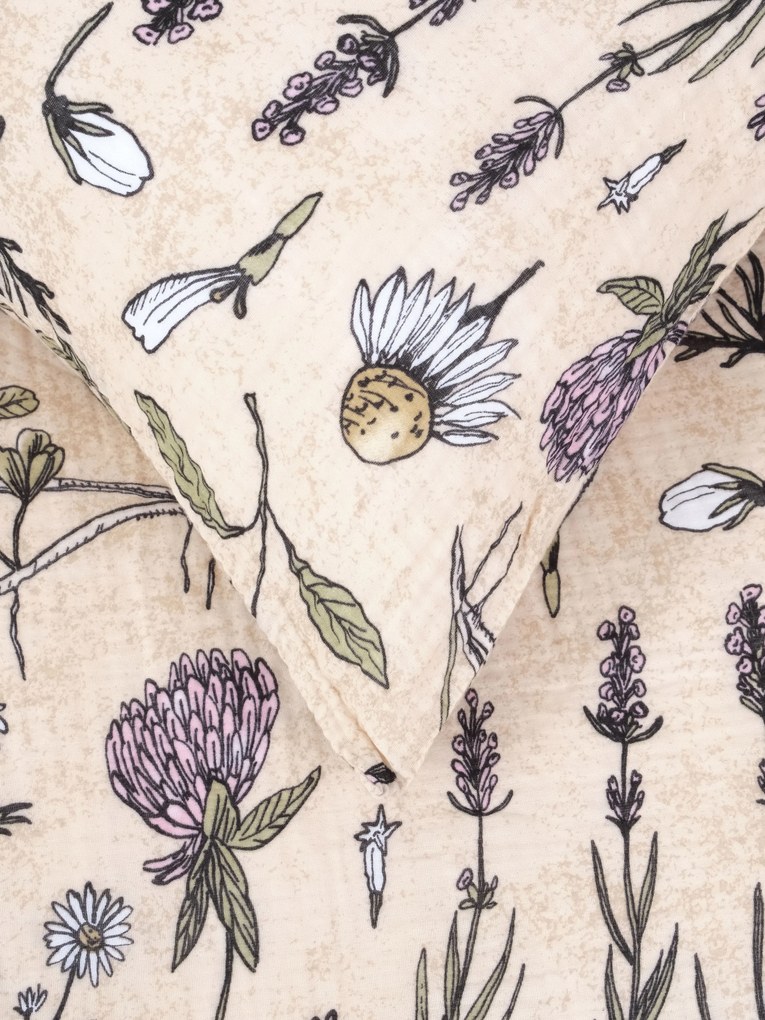 Mušelínová obliečka na vankúš 70 × 90 cm – Herbár
