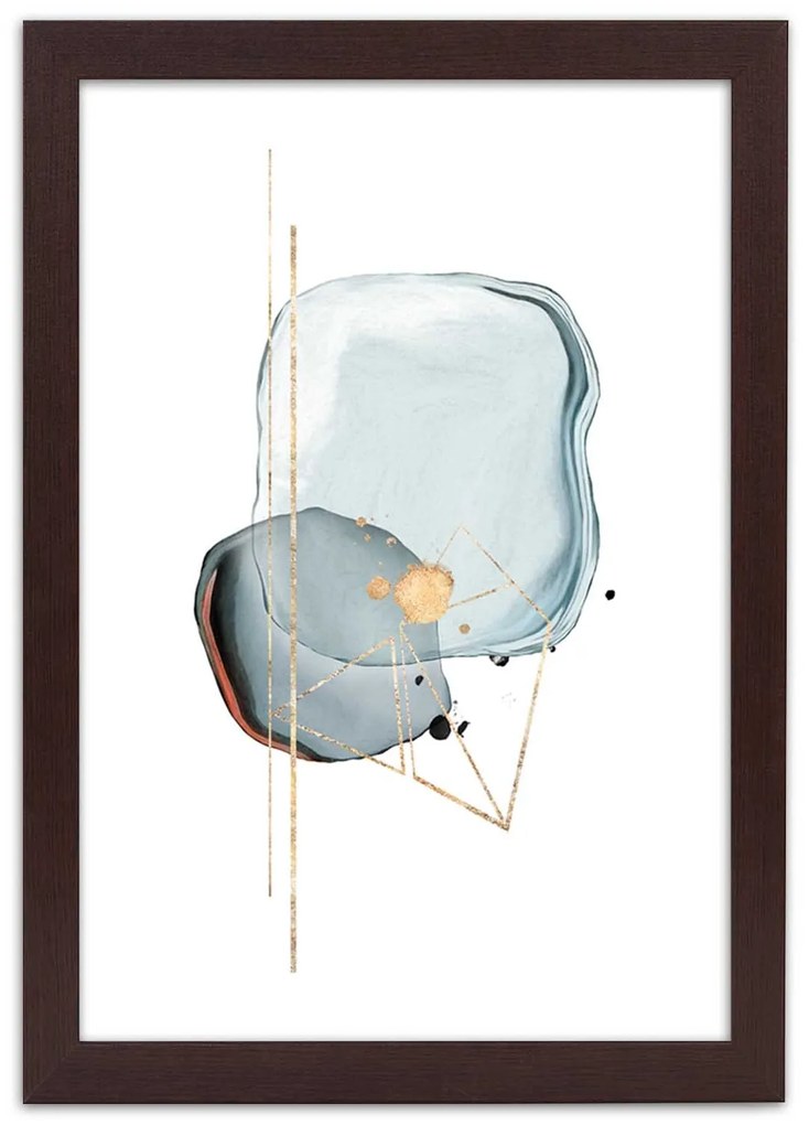 Gario Plagát Sivé tvary a línie abstraktné Farba rámu: Bez rámu, Rozmery: 30 x 45 cm