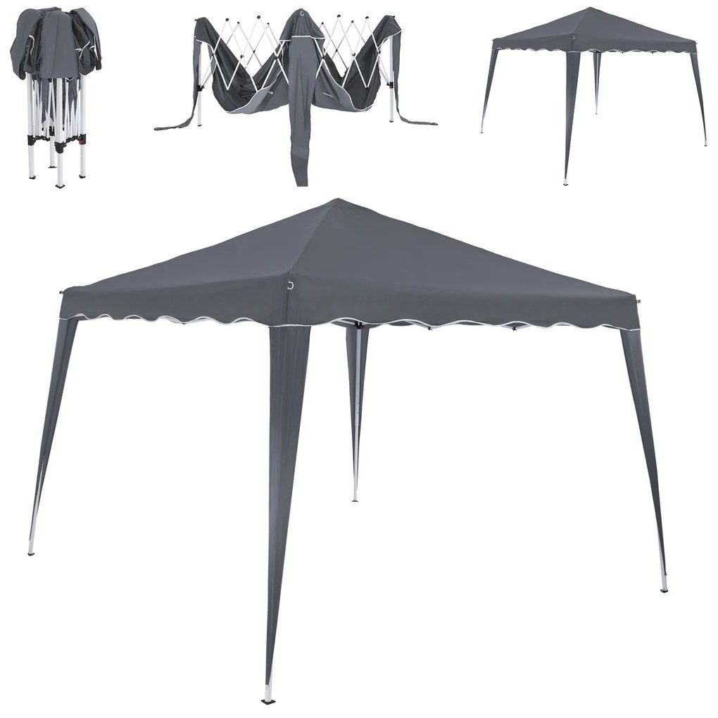 Party stan / pavilón CAPRI, 3x3m, antracitová Casaria