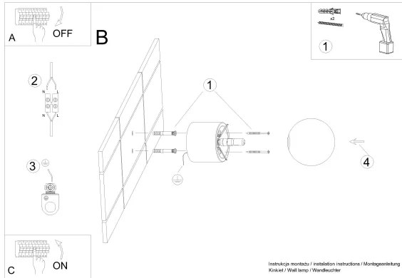 Sollux SL.1192 - Nástenné bodové svietidlo BOOMO 1xG9/8W/230V