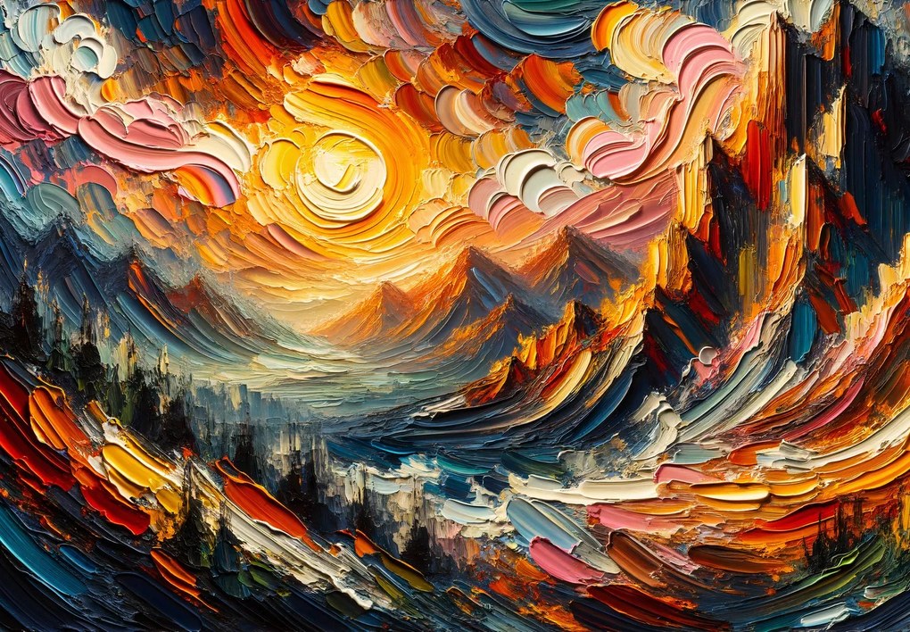 Fototapeta - Hory zaliate slnkom (147x102 cm)