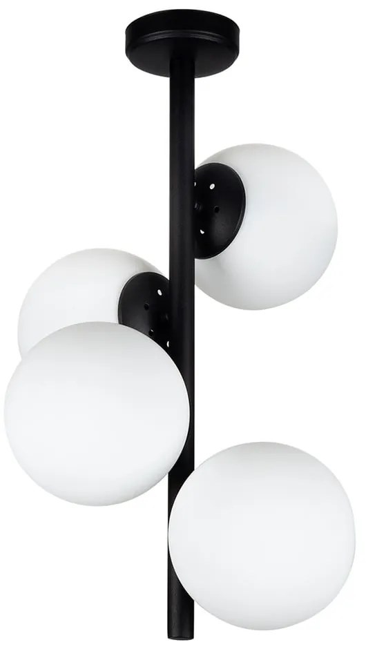 Čierne závesné svietidlo Squid Lighting Owl, výška 53 cm