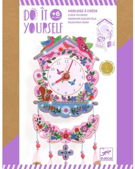 Djeco DIY Vyrob si sám Nástenné kukučkové hodiny