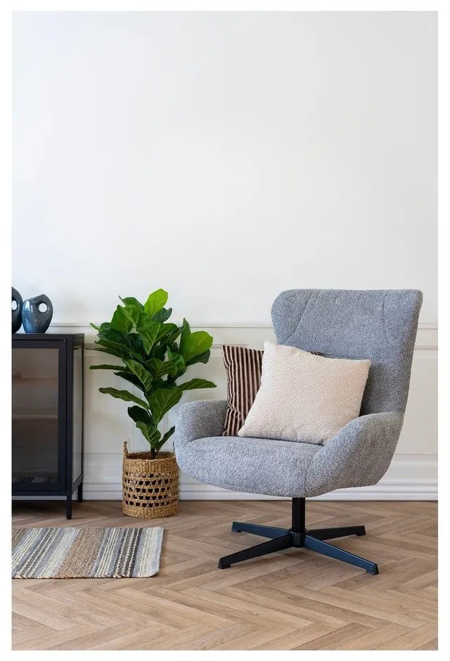 Sivé kreslo Bescia – House Nordic