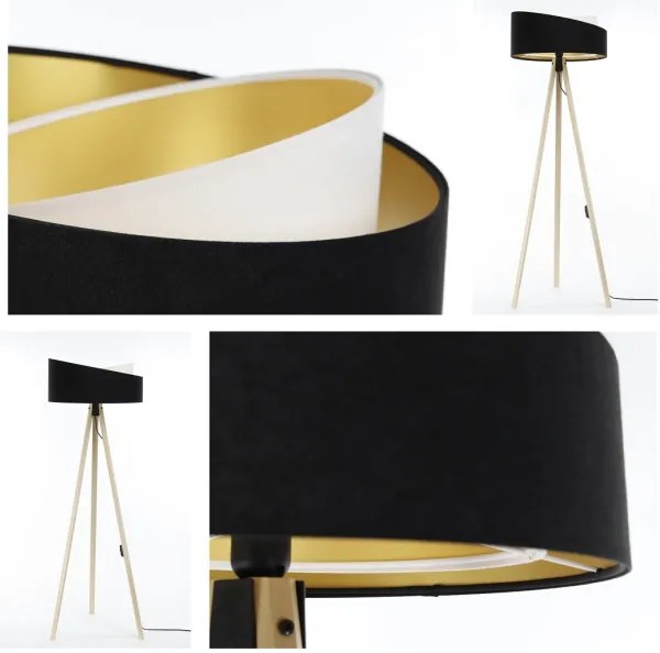 Stojacia lampa GALAXY 1xE27/60W/230V čierna/béžová