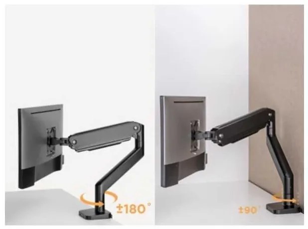 Držiak na monitor Brateck LDT60-C012 Heavy Duty, 1 rameno, čierna