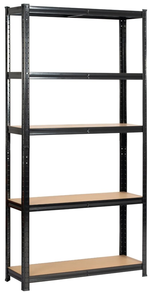 Kovový regál REGMET 90x30x180 cm černý