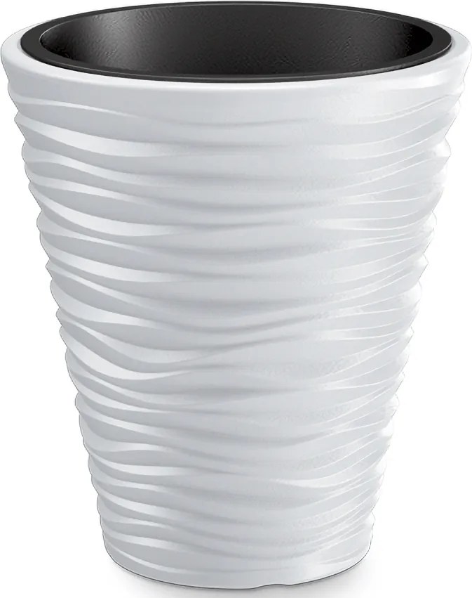 Plastový kvetináč DBSA350 34,5 cm - biela