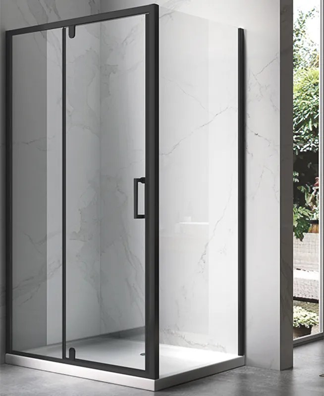 BPS-koupelny Obdĺžnikový sprchový kút ZES KZ07B BL 110x90 čierna/transparent - bez vaničky