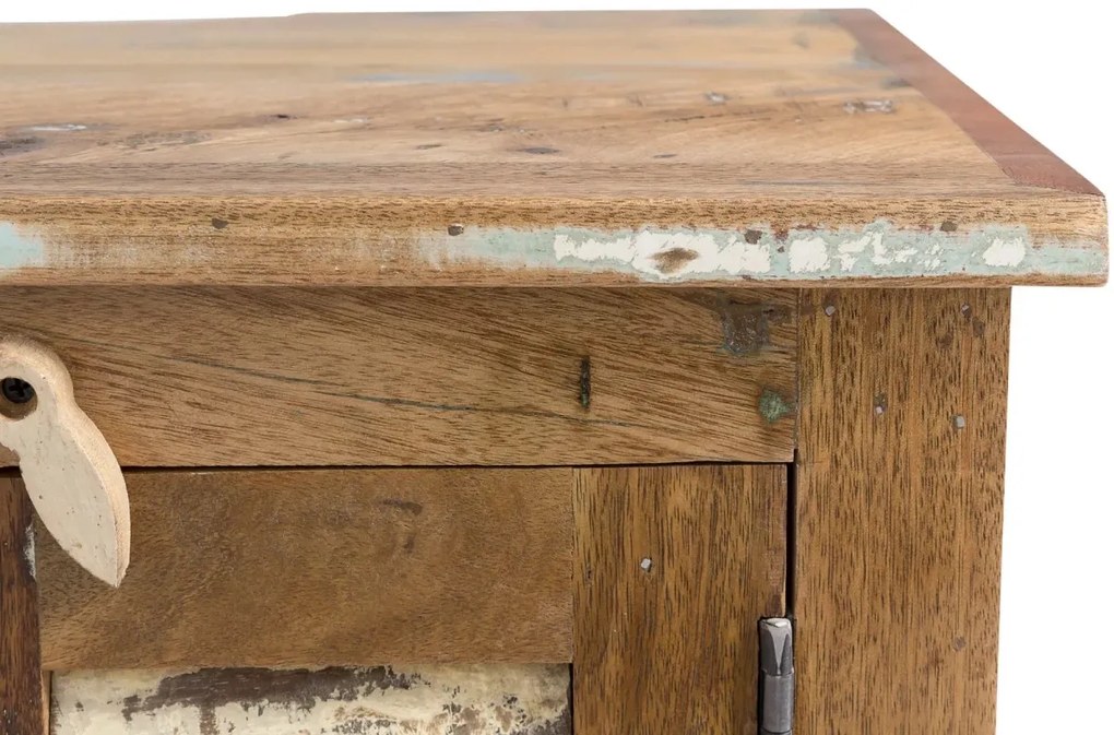 furniture-nabytek.cz - Masivní lavička Wakefield z recyklovaného dřeva, lakovaná, vícebarevná