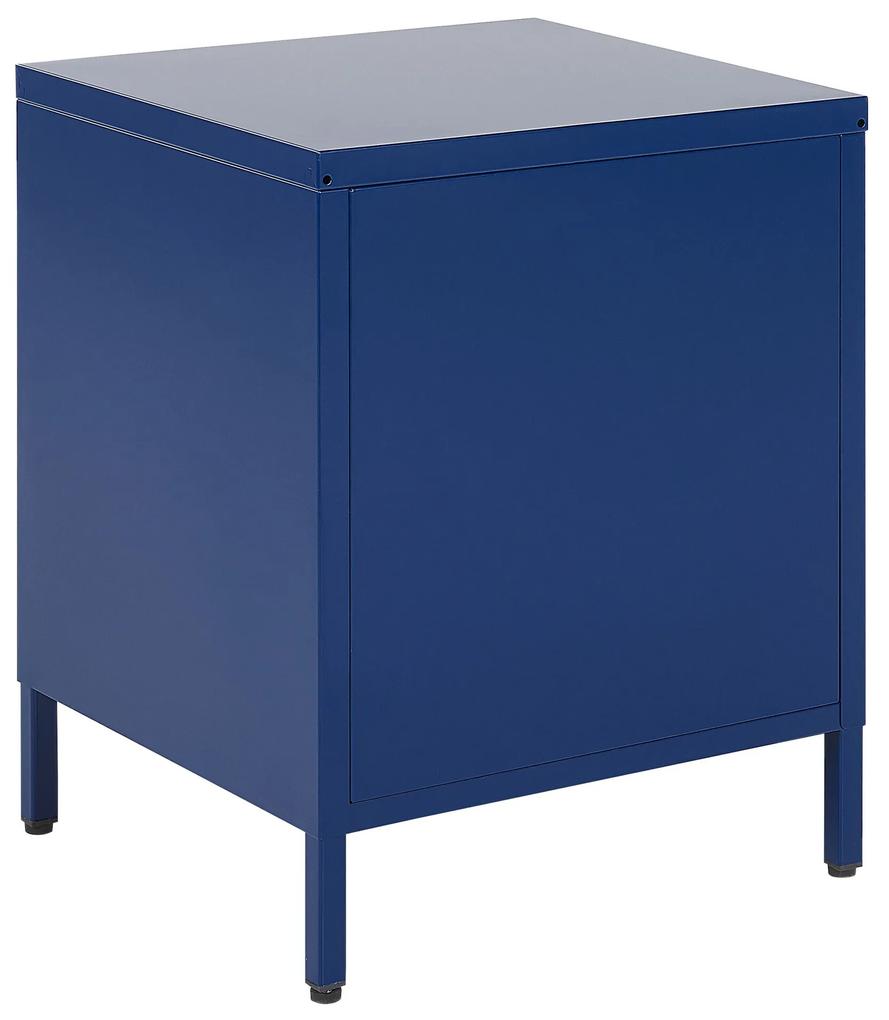 Nočný stolík so zásuvkami modrý KYLEA Beliani