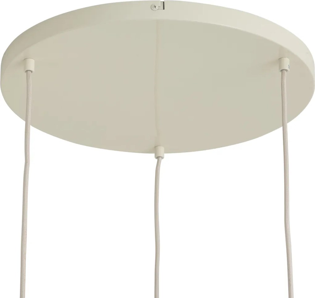 Retro závesná lampa béžová s kovovým tienidlom 3-svetelná - Ophelia