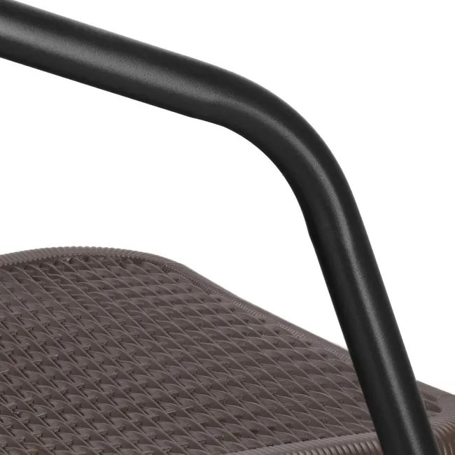 Kovová záhradná súprava Springos – 2 stoličky a stôl so sklenenou doskou