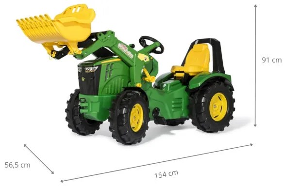 Šlapací traktor s lyžicou John Deere Rolly Toys 651047