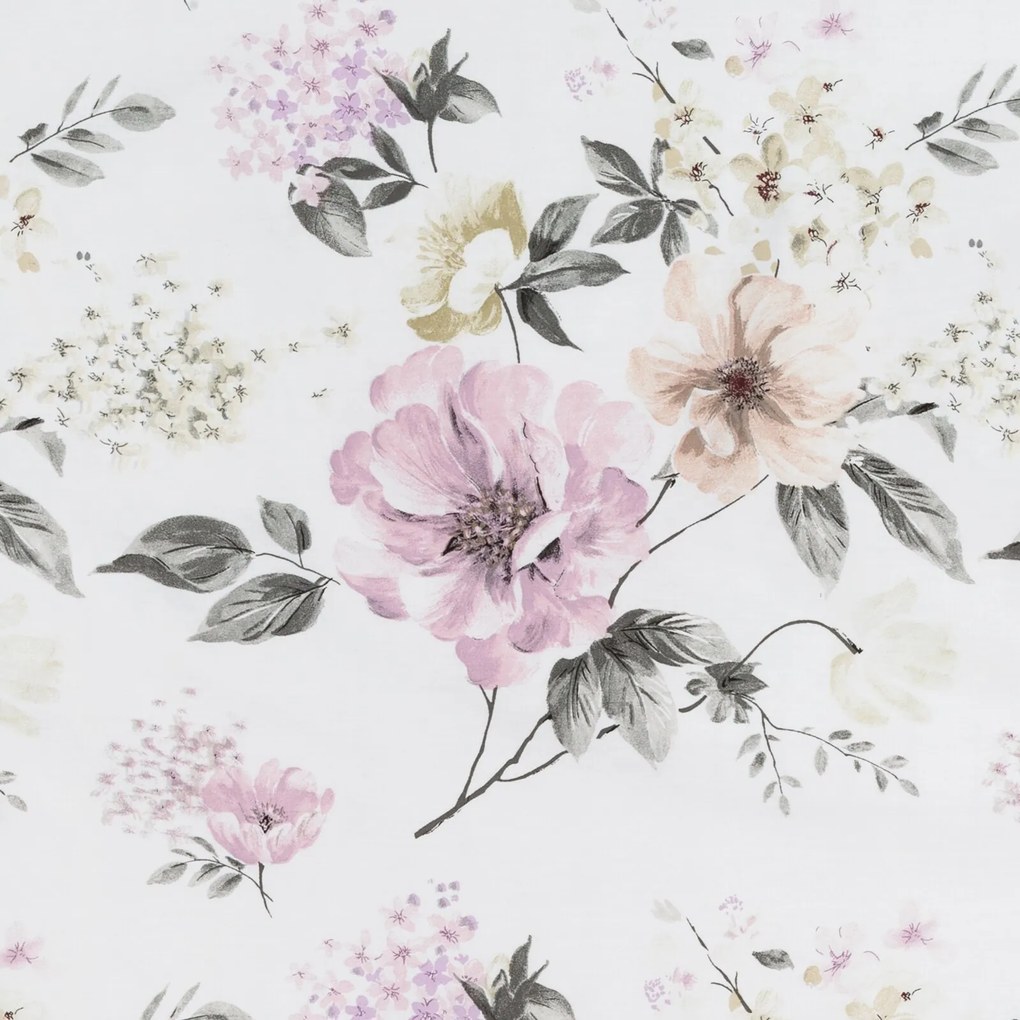 SATÉNOVÉ OBLIEČKY SPRING31 200X220 CM, 2 KS 70X80 CM KVETY