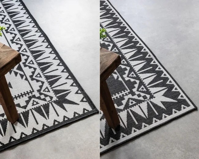 Obojstranný koberec Elle Decoration GEMINI Dynamic čierny