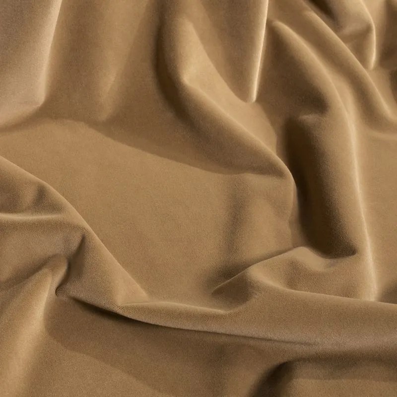 EUROFIRANY zamatový jednofarebný záves 140 cm x 270 cm zlatá 100 % polyester Rozmer varianty: 140 cm x 250 cm, Farba varianty: Svetlo hnedá