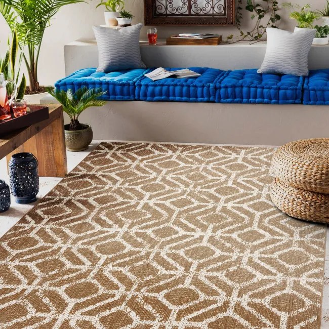 Koberec SIZAL FLAT 48957265 geometrický ROMBY naturálny / béžový