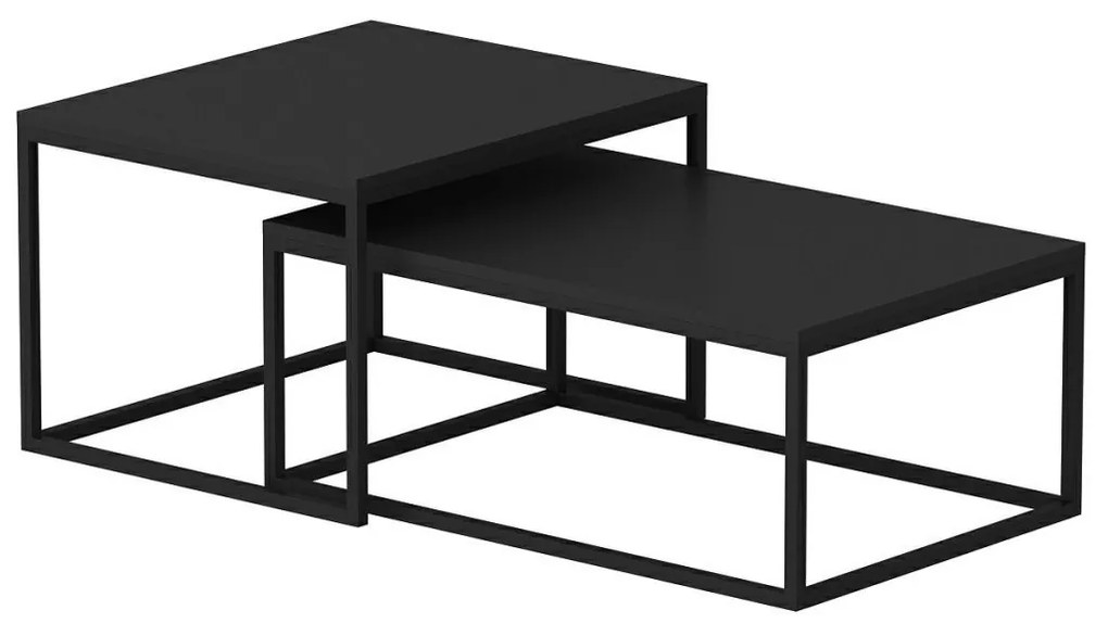 Set konferenčných stolíkov Lika (Čierna). Vlastná spoľahlivá doprava až k Vám domov. 1073006