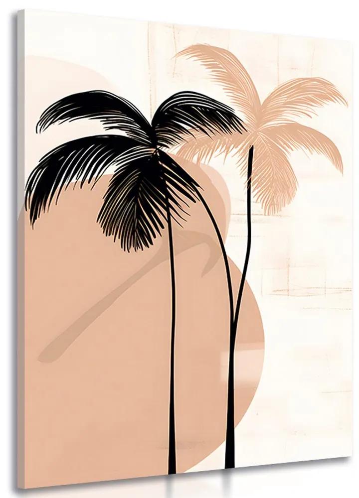 Obraz abstraktné botanické tvary palmy Varianta: 80x120