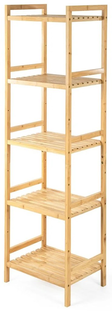 G21 Bambusový regál, 5 políc, 5 poschodí