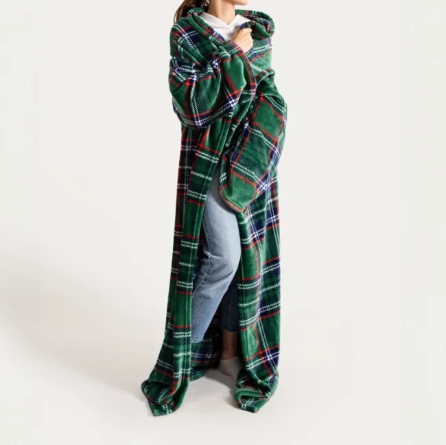 Deka MANTA s rukávmi, zelená 758096