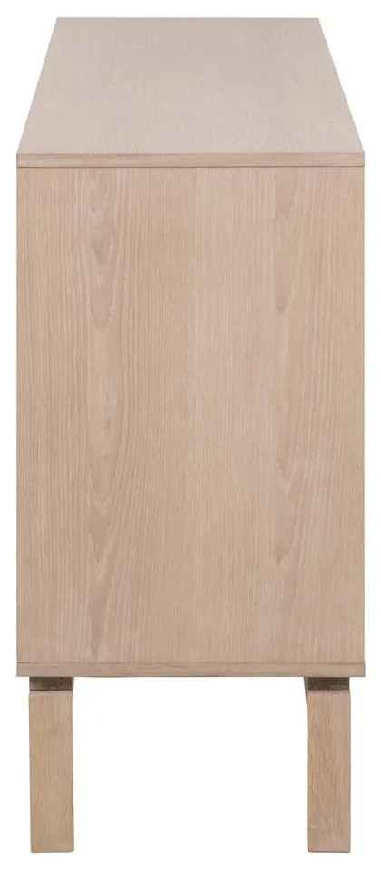 Nízka komoda v dekore duba v prírodnej farbe 135x80 cm Linley – Actona
