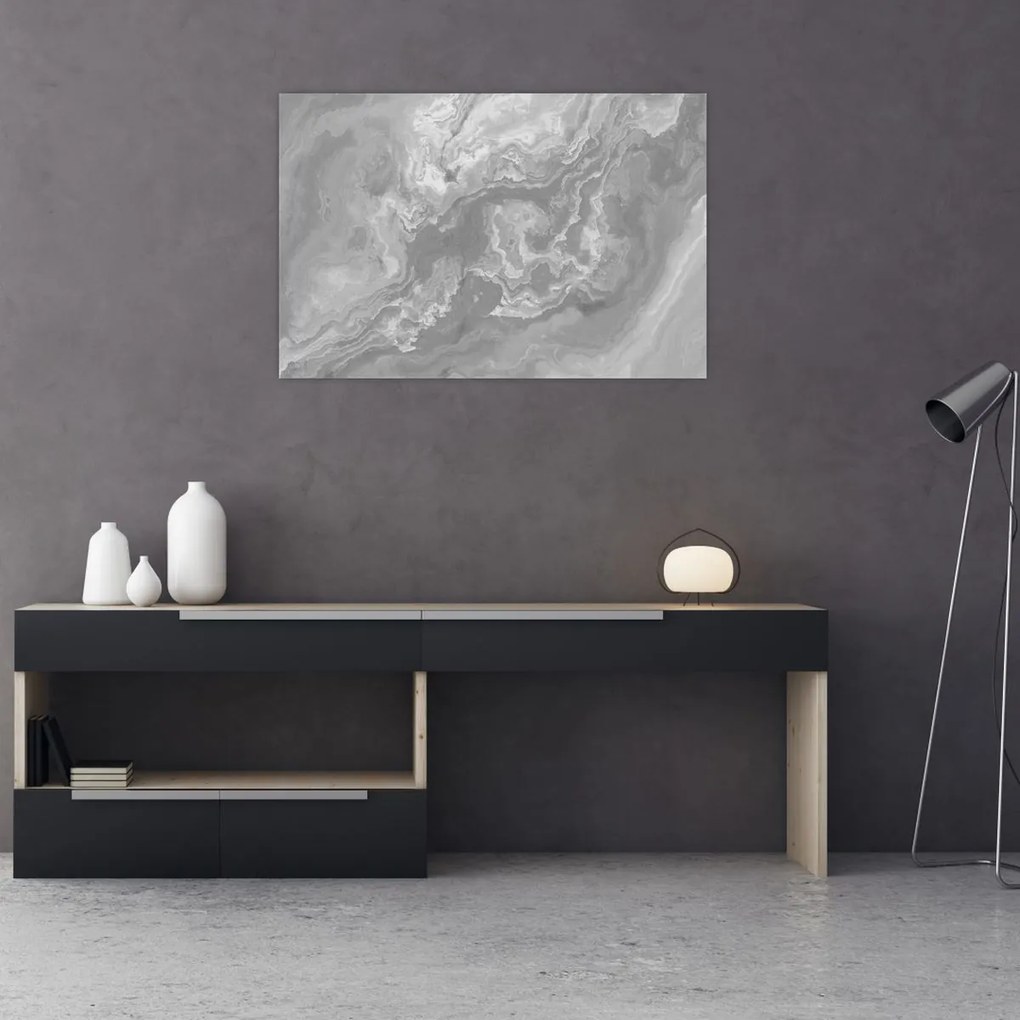Obraz - Mramor v čiernobielej (90x60 cm)