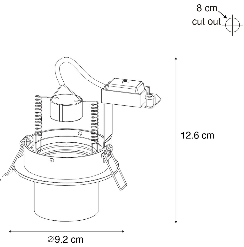 Inteligentné zapustené bodové svietidlo tmavý bronz okrúhle naklápacie vrátane Wifi GU10 50mm - Installa