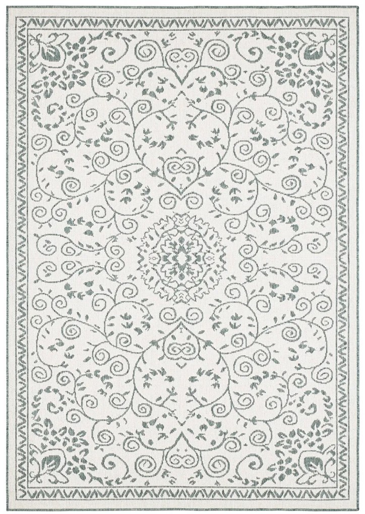 Kusový koberec Twin Supreme 103865 Leyte Green/Cream – na von aj na doma, 160x230, zelená, chodba / predsieň, Hanse Home