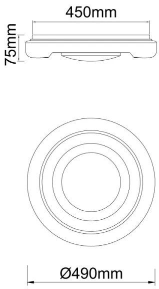 Globo 483111-40 - LED stropné svietidlo RADA LED/40W/230V pr. 49 cm