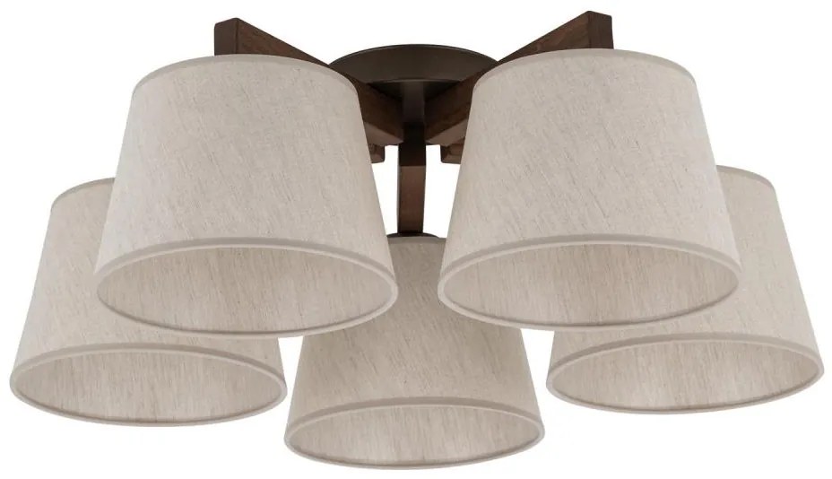 Brilagi - Prisadený luster LATTE 5xE27/15W/230V borovica/krémová