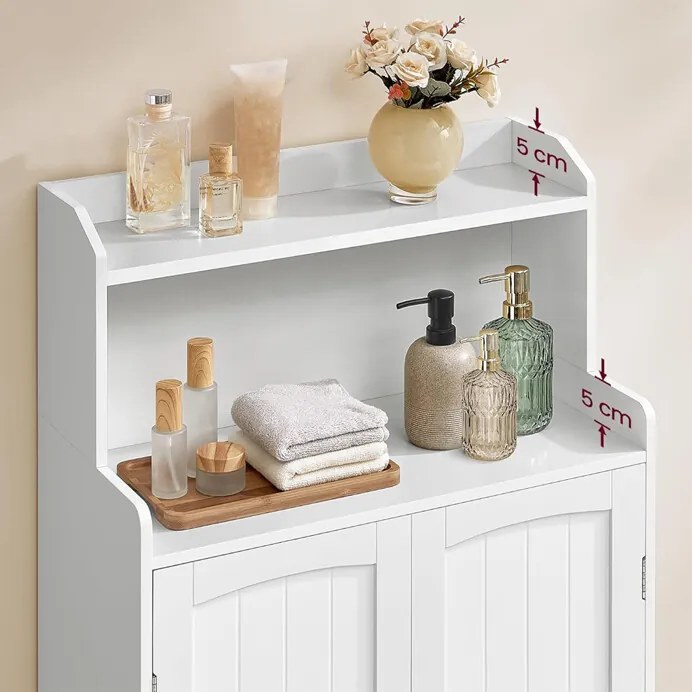 Autronic BONTEC Kúpeľňová skrinka 60x30x100cm, mdf, biela, AUK-E1177 WT Farba: Biela