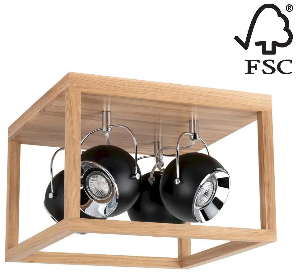 Spot-Light 5224474 - LED Stropné svietidlo ROY 4xGU10/5W/230V matný dub