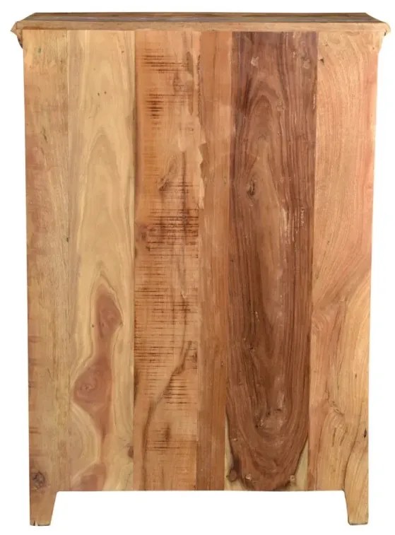 furniture-nabytek.cz - Masivní komoda Perth z recyklovaného dřeva, lakovaná, bílá/barevná – 80×42×110 cm