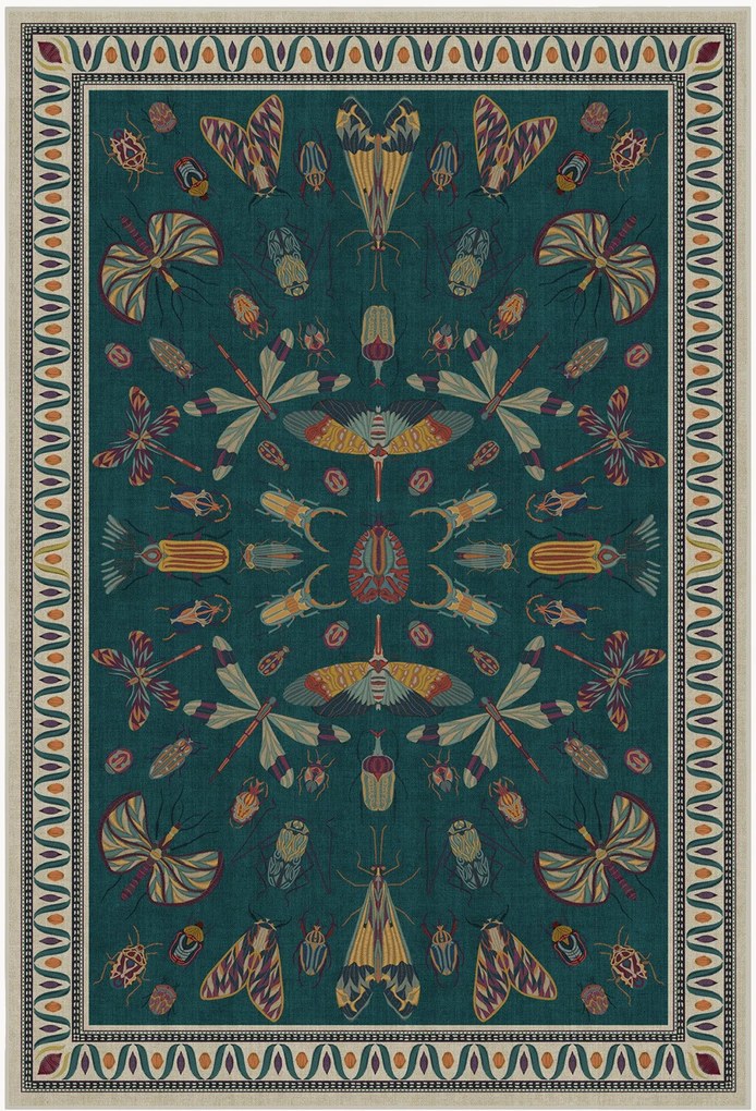 Umývateľný koberec's nízkym vlasom Flutterby by Iris Apfel